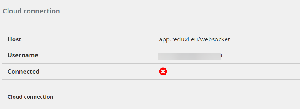 Optionally, data can be sent to Reduxi Cloud