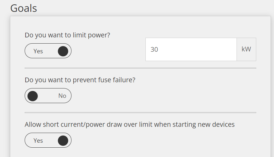 Do we allow short current/power draw over the limit when starting new devices?